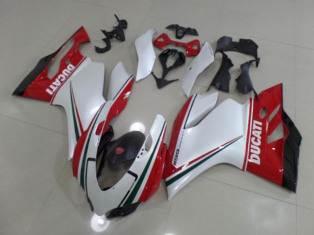 ABS Carenado Motocicleta Ducati 1199 11-14 - Blanco Rojo ABS Carenado Motocicleta Ducati 1199 11-14 - Blanco Rojo