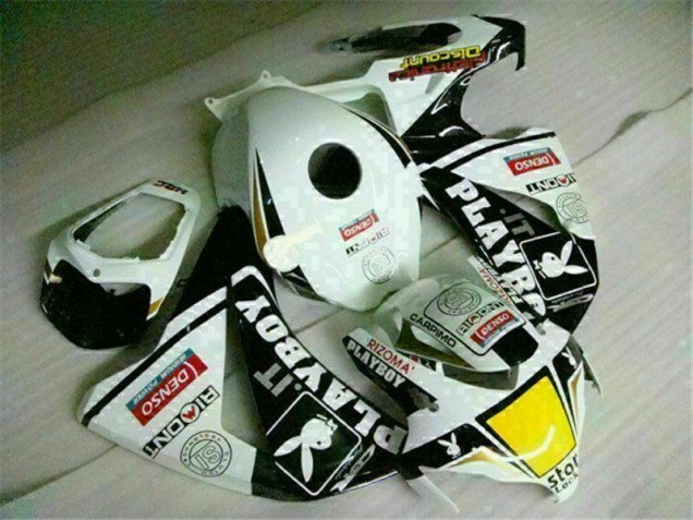 ABS Carenado Motocicleta Honda CBR 1000 RR 08-11 - Blanco Negro Playboy ABS Carenado Motocicleta Honda CBR 1000 RR 08-11 - Blanco Negro Playboy