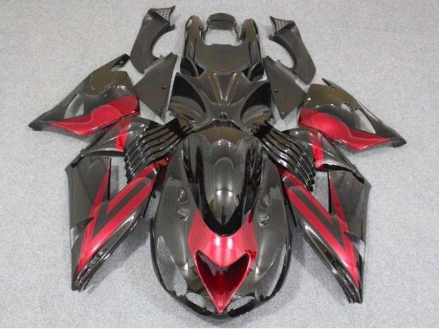 ABS Carenado Motocicleta Kawasaki ZX14R ZZR 1400 06-11 - Negro Rojo ABS Carenado Motocicleta Kawasaki ZX14R ZZR 1400 06-11 - Negro Rojo