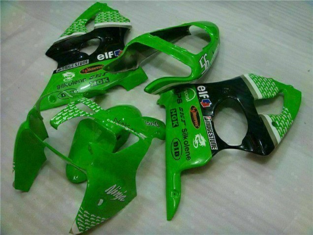 ABS Carenado Motocicleta Kawasaki ZX6R 00-02 - Verde Negro ABS Carenado Motocicleta Kawasaki ZX6R 00-02 - Verde Negro