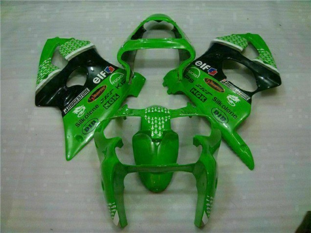 ABS Carenado Motocicleta Kawasaki ZX6R 00-02 - Verde Negro ABS Carenado Motocicleta Kawasaki ZX6R 00-02 - Verde Negro