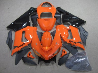 ABS Carenado Motocicleta Kawasaki ZX6R 05-06 - Naranja Negro Ninja