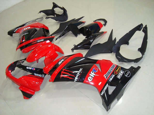 ABS Moto Plástica Kawasaki ZX 250R 08-12 - Negro Rojo Monster ABS Moto Plástica Kawasaki ZX 250R 08-12 - Negro Rojo Monster