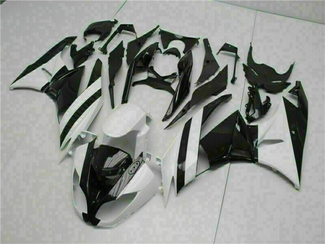ABS Moto Plástica Kawasaki ZX6R 09-12 - Blanco Negro ABS Moto Plástica Kawasaki ZX6R 09-12 - Blanco Negro