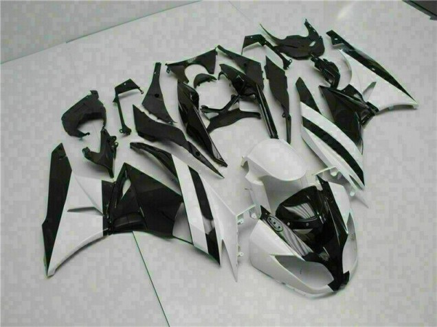 ABS Moto Plástica Kawasaki ZX6R 09-12 - Blanco Negro ABS Moto Plástica Kawasaki ZX6R 09-12 - Blanco Negro