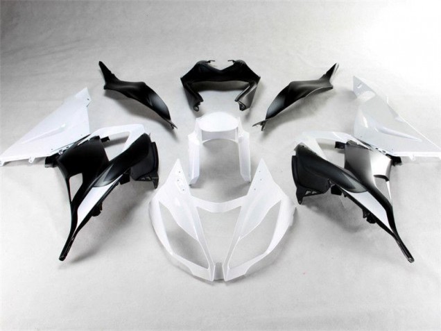 ABS Moto Plástica Kawasaki ZX6R 13-18 - Blanco Negro ABS Moto Plástica Kawasaki ZX6R 13-18 - Blanco Negro