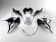 ABS Moto Plástica Kawasaki ZX6R 13-18 - Blanco Negro ABS Moto Plástica Kawasaki ZX6R 13-18 - Blanco Negro