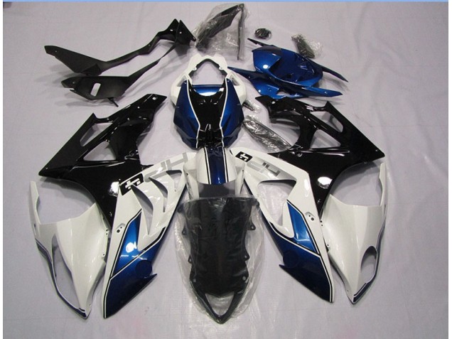 ABS Moto Plástico BMW S1000RR 09-14 - Blanco Azul ABS Moto Plástico BMW S1000RR 09-14 - Blanco Azul