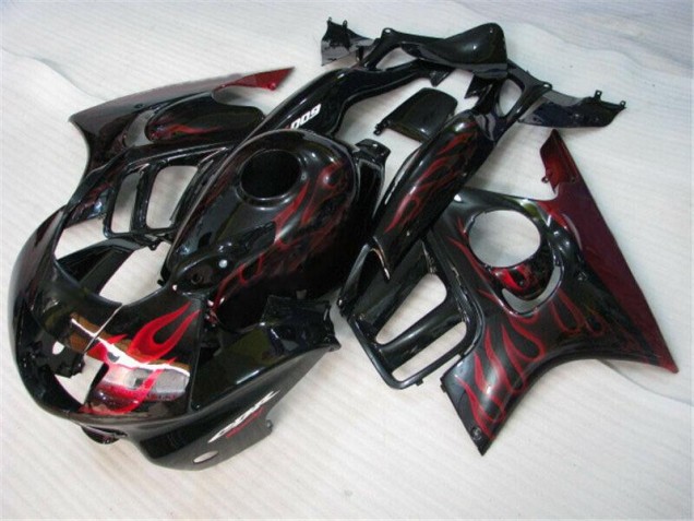 ABS Moto Plástico Honda CBR 600 F3 95-98 - Negro Rojo Llama ABS Moto Plástico Honda CBR 600 F3 95-98 - Negro Rojo Llama