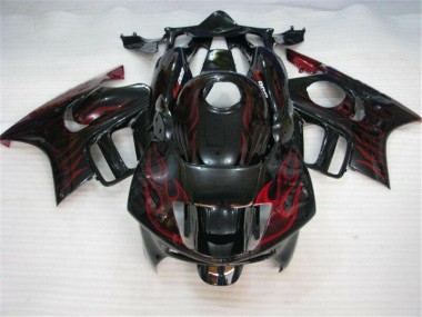 ABS Moto Plástico Honda CBR 600 F3 95-98 - Negro Rojo Llama