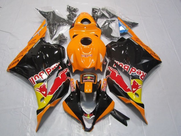 ABS Moto Plástico Honda CBR 600 RR 09-12 - Negro Naranja Red Bull ABS Moto Plástico Honda CBR 600 RR 09-12 - Negro Naranja Red Bull