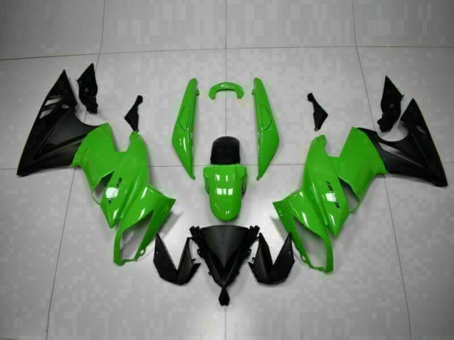 ABS Moto Plástico Kawasaki EX650 09-11 - Verde Negro ABS Moto Plástico Kawasaki EX650 09-11 - Verde Negro