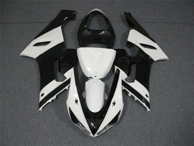 ABS Moto Plástico Kawasaki ZX6R 05-06 - Negro Blanco ABS Moto Plástico Kawasaki ZX6R 05-06 - Negro Blanco