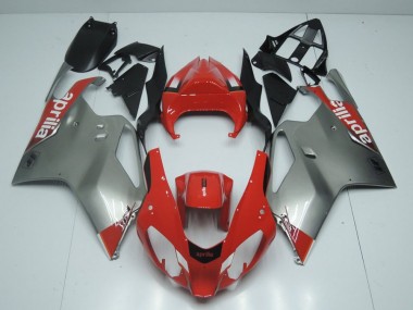 Carenado Moto Aprilia RSV 1000 03-06 - Plata & Rojo