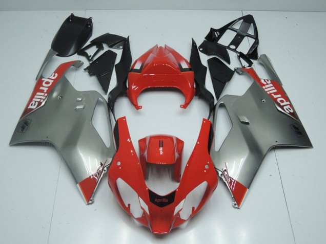 Carenado Moto Aprilia RSV 1000 03-06 - Plata & Rojo