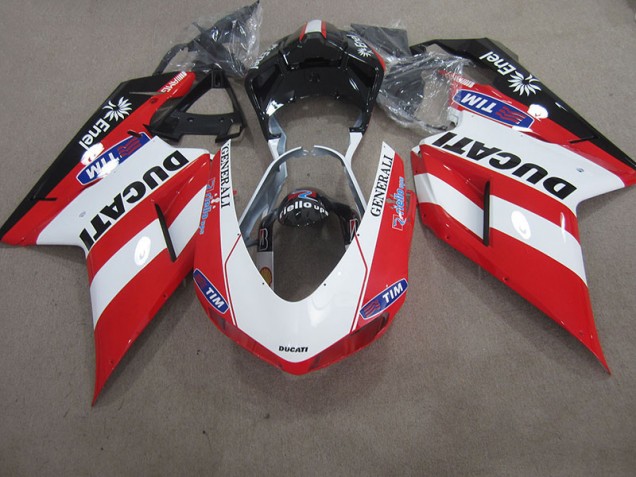 Carenado Moto Ducati 1098 07-14 - Rojo Blanco Generali Tim Carenado Moto Ducati 1098 07-14 - Rojo Blanco Generali Tim