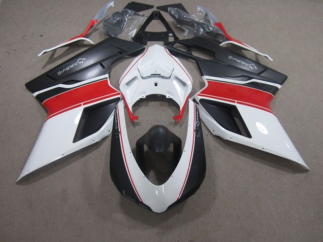Carenado Moto Ducati 848 07-14 - Blanco Rojo Negro Marvic