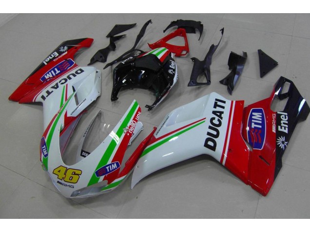 Carenado Moto Ducati 848 1098 1198 07-14 - Rojo Blanco Amarillo 46 Carenado Moto Ducati 848 1098 1198 07-14 - Rojo Blanco Amarillo 46