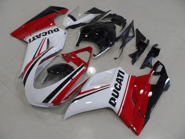 Carenado Moto Ducati 848 1098 1198 07-14 - Rojo Blanco Negro Carenado Moto Ducati 848 1098 1198 07-14 - Rojo Blanco Negro