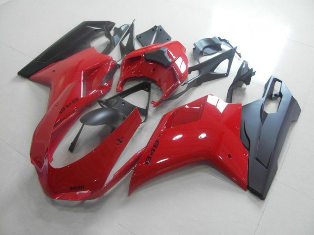 Carenado Moto Ducati 848 1098 1198 07-14 - Rojo Negro Carenado Moto Ducati 848 1098 1198 07-14 - Rojo Negro