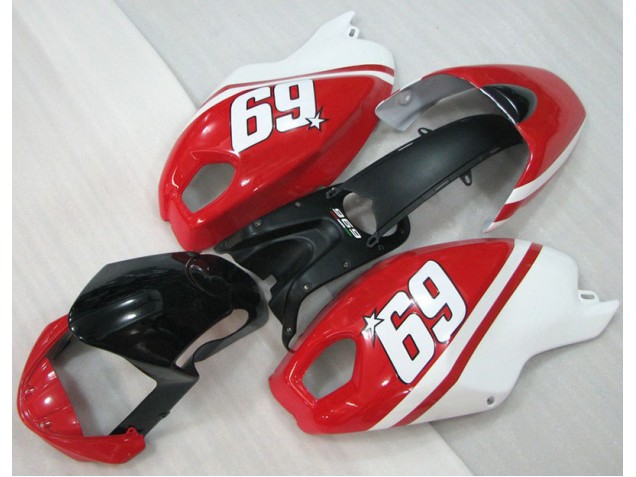 Carenado Moto Ducati Monster 696 08-12 - Negro Rojo Blanco 69 Carenado Moto Ducati Monster 696 08-12 - Negro Rojo Blanco 69