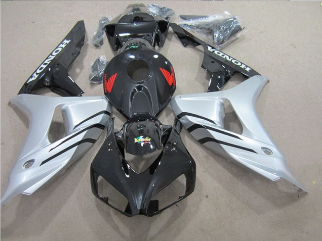 Carenado Moto Honda CBR 1000 RR 06-07 - Negro Plata Rojo Calcomanía Carenado Moto Honda CBR 1000 RR 06-07 - Negro Plata Rojo Calcomanía