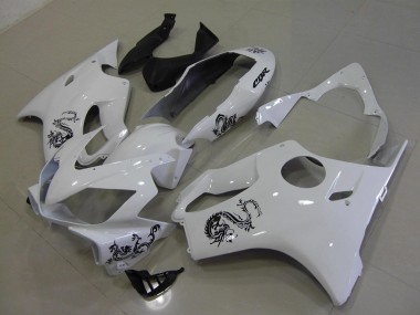 Carenado Moto Honda CBR 600 F4i 04-07 - Blanco con Negro Dragon