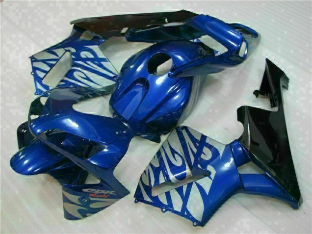 Carenado Moto Honda CBR 600 RR 03-04 - Azul con Plata Llama