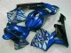 Carenado Moto Honda CBR 600 RR 03-04 - Azul con Plata Llama