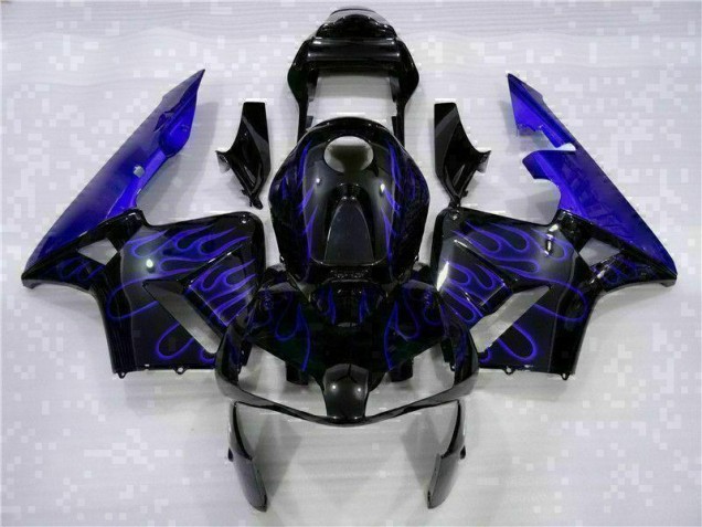 Carenado Moto Honda CBR 600 RR 03-04 - Negro con Azul Llama