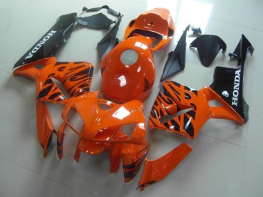 Carenado Moto Honda CBR 600 RR 05-06 - Naranja Negro Llama