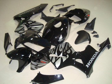 Carenado Moto Honda CBR 600 RR 05-06 - Negro Blanco Llama