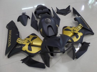 Carenado Moto Honda CBR 600 RR 05-06 - Negro Mate con Oro Cráneo