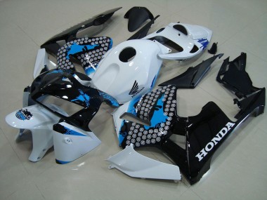 Carenado Moto Honda CBR 600 RR 05-06 - Negro Mate con Rojo Pegatinas