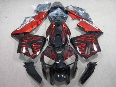 Carenado Moto Honda CBR 600 RR 05-06 - Negro Rojo Llama
