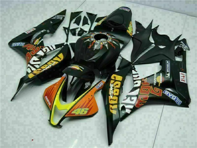Carenado Moto Honda CBR 600 RR 07-08 - Negro Amarillo Repsol 46 Carenado Moto Honda CBR 600 RR 07-08 - Negro Amarillo Repsol 46