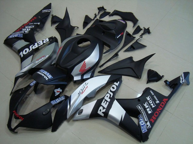 Carenado Moto Honda CBR 600 RR 07-08 - Negro Mate Plata Repsol Carenado Moto Honda CBR 600 RR 07-08 - Negro Mate Plata Repsol