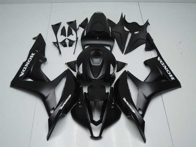 Carenado Moto Honda CBR 600 RR 07-08 - Negro Mate con Blanco Pegatinas Carenado Moto Honda CBR 600 RR 07-08 - Negro Mate con Blanco Pegatinas