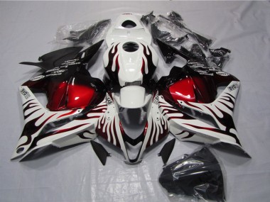 Carenado Moto Honda CBR 600 RR 09-12 - Blanco Negro Rojo Llama