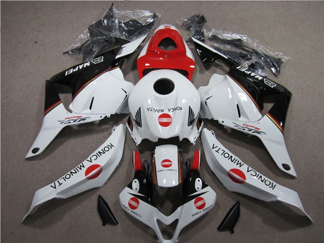 Carenado Moto Honda CBR 600 RR 09-12 - Blanco Rojo Konica Minolta Carenado Moto Honda CBR 600 RR 09-12 - Blanco Rojo Konica Minolta