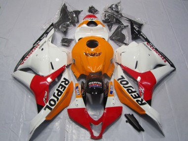 Carenado Moto Honda CBR 600 RR 09-12 - Naranja Rojo Blanco Repsol