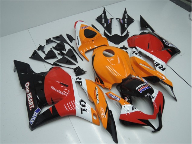 Carenado Moto Honda CBR 600 RR 09-12 - Naranja Rojo Negro Repsol Carenado Moto Honda CBR 600 RR 09-12 - Naranja Rojo Negro Repsol