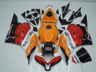 Carenado Moto Honda CBR 600 RR 09-12 - Naranja Rojo Negro Repsol