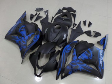 Carenado Moto Honda CBR 600 RR 09-12 - Negro Mate Azul Cráneo
