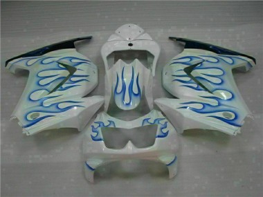 Carenado Moto Kawasaki EX250 08-12 - Blanco Azul Llama