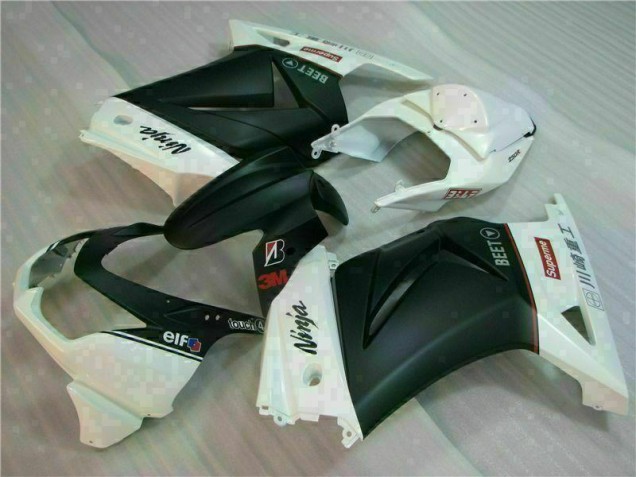 Carenado Moto Kawasaki EX250 08-12 - Blanco Negro Ninja 3M Carenado Moto Kawasaki EX250 08-12 - Blanco Negro Ninja 3M