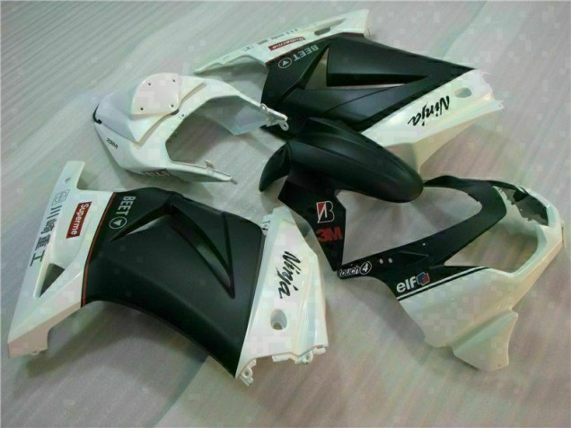 Carenado Moto Kawasaki EX250 08-12 - Blanco Negro Ninja 3M Carenado Moto Kawasaki EX250 08-12 - Blanco Negro Ninja 3M