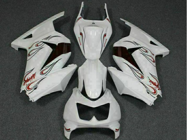 Carenado Moto Kawasaki EX250 08-12 - Blanco Rojo Carenado Moto Kawasaki EX250 08-12 - Blanco Rojo