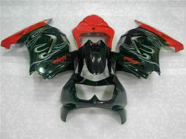 Carenado Moto Kawasaki EX250 08-12 - Negro Rojo Ninja