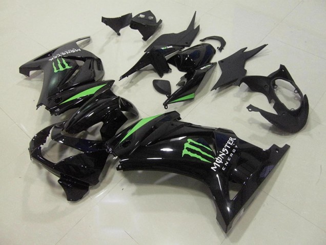 Carenado Moto Kawasaki ZX 250R 08-12 - Negro Verde Monster Energy Carenado Moto Kawasaki ZX 250R 08-12 - Negro Verde Monster Energy